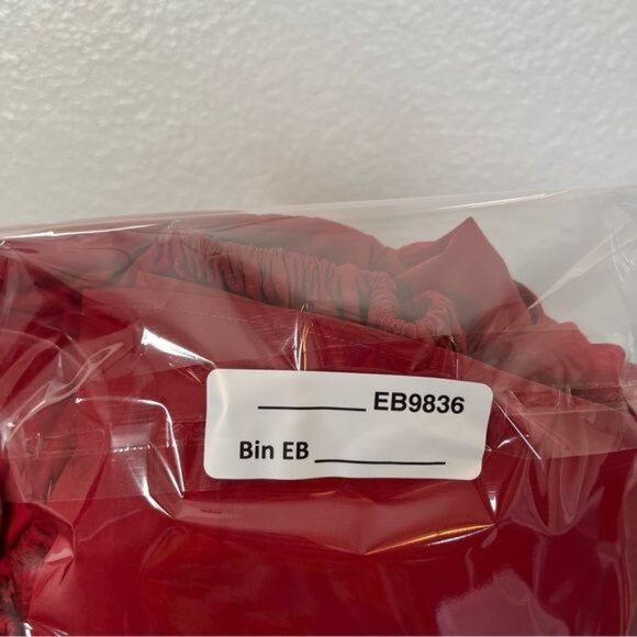 Theory Laurmeema crimson red off shoulder cotton top long sleeve blouse size 6 - Picture 12 of 12